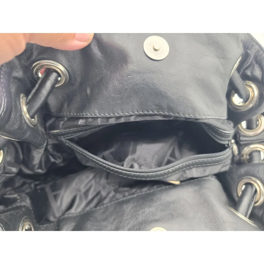 Vintage Furla Black Leather Purse.